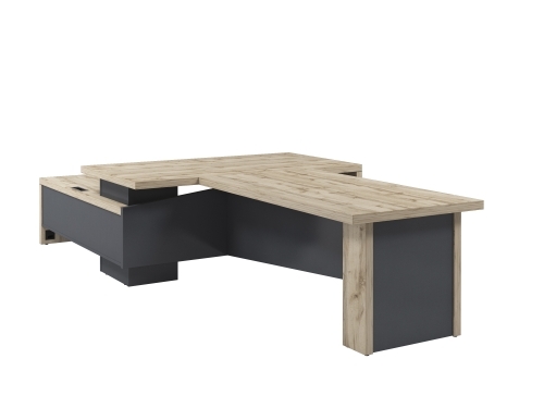 Стол руководителя с опорной тумбой Т-918.1000ПР с блоком розеток и брифингом Стол руководителя с опорной тумбой Т-918.1000ПР с блоком розеток и брифингом