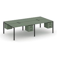 Бенч-система на 4 места с подвесными тумбами Concept CN.DRS-136