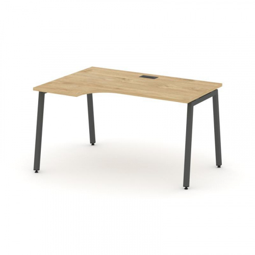 Style Project Стол рабочий эргоном. SN-4A.SPA-021(L) Антрацит/Металл Антрацит 1380*800/980*750 фото 23