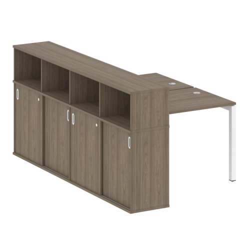 Бенч-система с шкафом-купе на П-обр. м/к Metal System Quattro 50БП.РС-СШК-4.1 фото 3