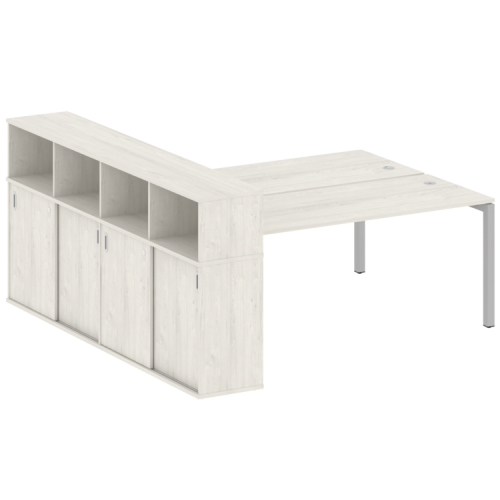 Бенч-система с шкафом-купе на П-обр. м/к Metal System Quattro 50БП.РС-СШК-4.5 фото 8