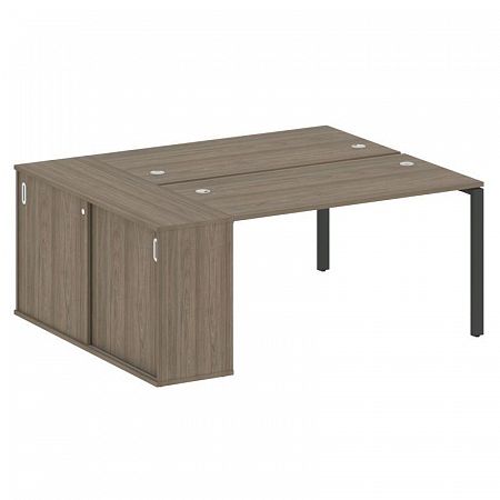 Бенч-система с шкафом-купе на П-обр. м/к Metal System БП.РС-СШК-1.3