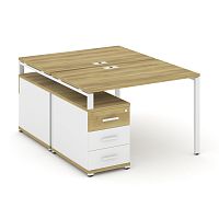 Бенч-система на 2 места с опорной тумбой Concept CN.DRS-302