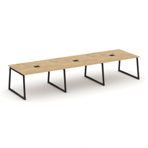 Style Project Стол переговорный SN-4T1.SPRG-054 Акация Лорка/Металл Антрацит/Заглушка Металл Антраци