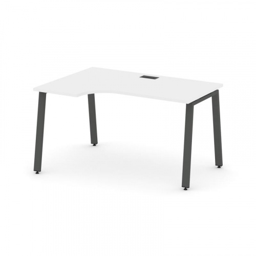 Style Project Стол рабочий эргоном. SN-6A.SPA-002(L) Дуб Наварра/Металл Белый 1580*600/980*750 фото 19