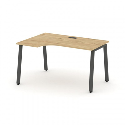 Style Project Стол рабочий эргоном. SN-6A.SPA-002(L) Дуб Наварра/Металл Белый 1580*600/980*750 фото 23