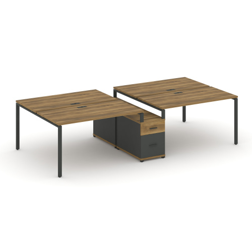 Бенч-система на 4 места с опорной тумбой Concept CN.DRS-315