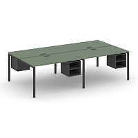 Бенч-система на 4 места с подвесными тумбами Concept CN.DRS-128