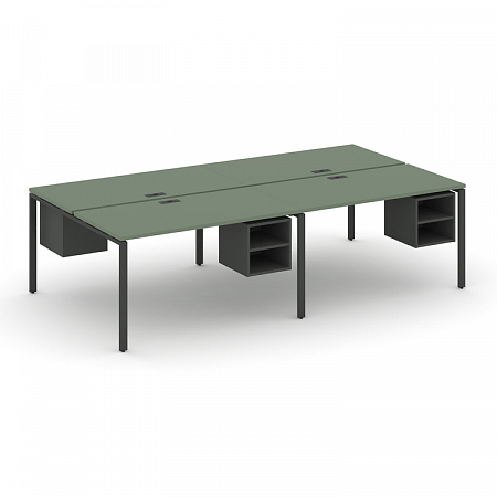 Бенч-система на 4 места с подвесными тумбами Concept CN.DRS-127