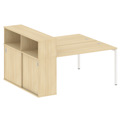 Бенч-система с шкафом-купе на П-обр. м/к Metal System Quattro 40БП.РС-СШК-2.3 фото 10