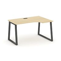 Style Project Стол рабочий эргоном. SN-6T1.SPA-021(R) Акация Лорка/Металл Антрацит/Заглушка Пластик