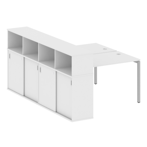 Бенч-система с шкафом-купе на П-обр. м/к Metal System Quattro 40БП.РС-СШК-4.2 фото 4