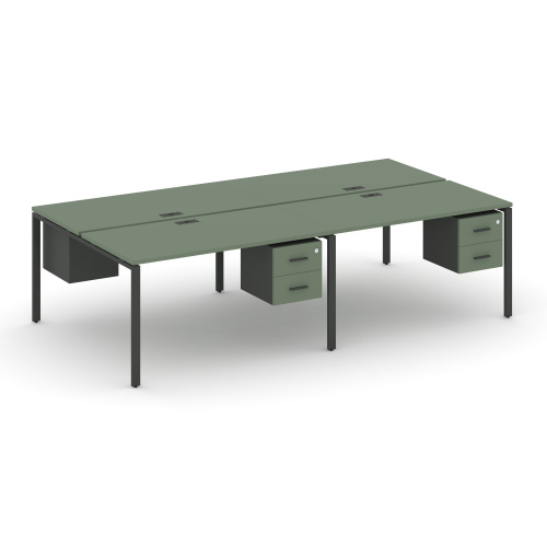 Бенч-система на 4 места с подвесными тумбами Concept CN.DRS-134 фото 2