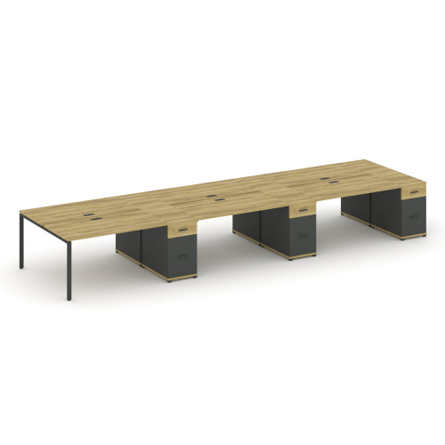 Бенч-система на 6 мест с 3 опорными тумбами Concept CN.DRS-461 фото 4