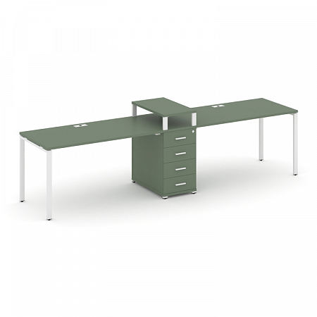 Бенч-система на 2 места с 1 опорной тумбой Concept CN.ORS-418