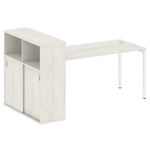 Стол офисный с шкафом-купе на П-обр. м/к Metal System Quattro 40БП.РС-СШК-3.4 фото 7