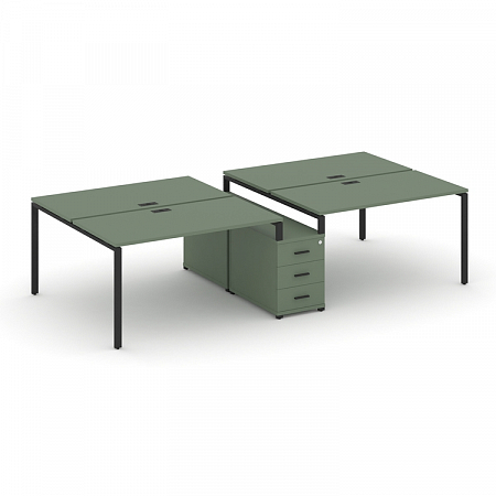 Бенч-система на 4 места с опорной тумбой Concept CN.DRS-309