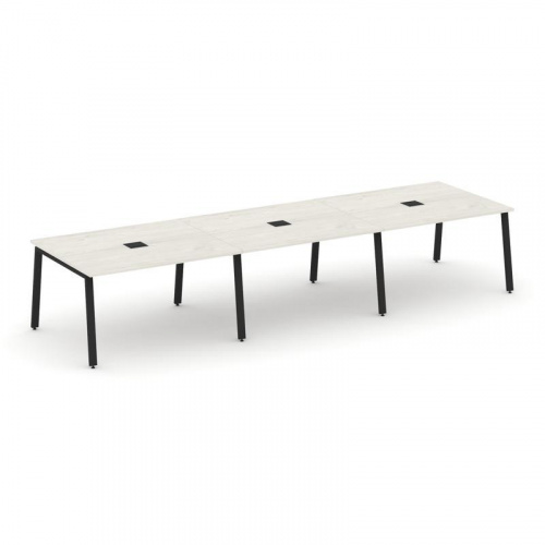 Style Project Стол переговорный SN-6A.SPRG-053 Дуб Табак/Металл Белый 4410*1180*750 фото 2