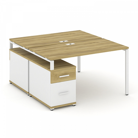 Бенч-система на 2 места с опорной тумбой Concept CN.DRS-307