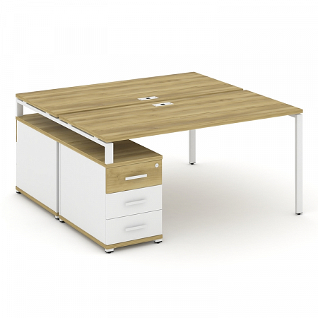 Бенч-система на 2 места с опорной тумбой Concept CN.DRS-304