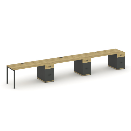 Бенч-система на 3 места с 3 опорными тумбами Concept CN.ORS-445 фото 4