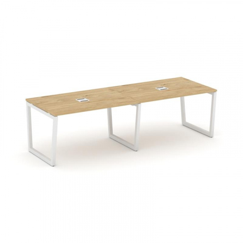 Style Project Стол переговорный SN-5T2.SPRG-013 Акация Лорка/Металл Антрацит/Заглушка Металл Антраци фото 3