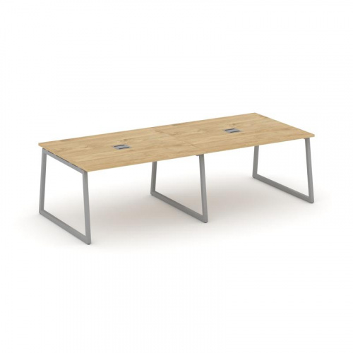 Style Project Стол переговорный SN-4T1.SPRG-044 Акация Лорка/Металл Антрацит/Заглушка Металл Антраци фото 2