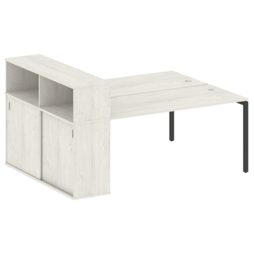 Бенч-система с шкафом-купе на П-обр. м/к Metal System Quattro 40БП.РС-СШК-2.4 фото 8