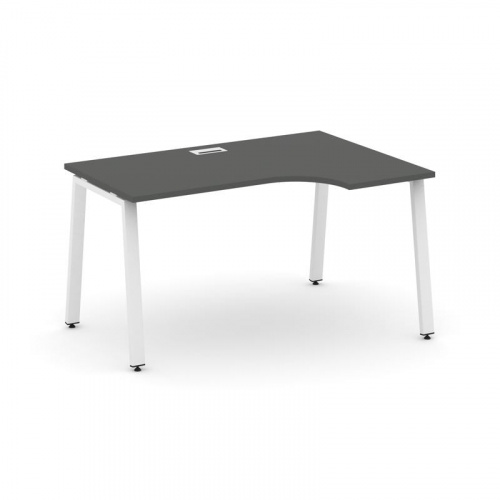 Style Project Стол рабочий эргоном. SN-6A.SPA-012(R) Тиквуд Светлый/Металл Антрацит 1580*700/980*750 фото 17