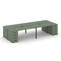 Бенч-система на 4 места с 2 опорными тумбами Concept CN.DRS-426