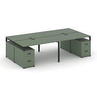 Бенч-система на 4 места с 2 опорными тумбами Concept CN.DRS-329