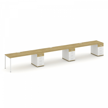 Бенч-система на 3 места с 3 опорными тумбами Concept CN.ORS-444