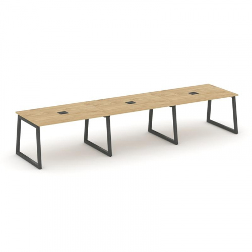 Style Project Стол переговорный SN-5T1.SPRG-023 Акация Лорка/Металл Антрацит/Заглушка Металл Антраци фото 10