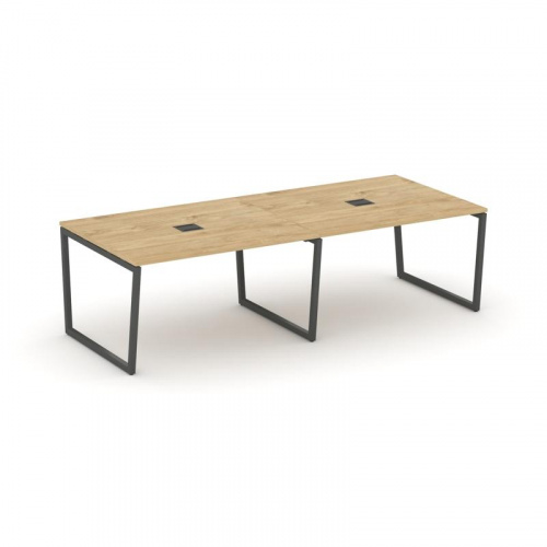 Style Project Стол переговорный SN-4T2.SPRG-044 Акация Лорка/Металл Антрацит/Заглушка Металл Антраци фото 22