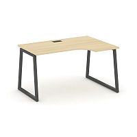 Style Project Стол рабочий эргоном. SN-4T1.SPA-002(R) Акация Лорка/Металл Антрацит/Заглушка Пластик