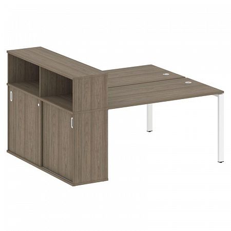 Бенч-система с шкафом-купе на П-обр. м/к Metal System БП.РС-СШК-2.3