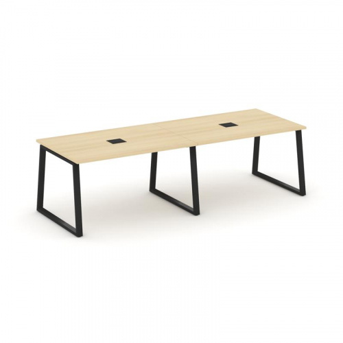 Style Project Стол переговорный SN-6T1.SPRG-013 Акация Лорка/Металл Антрацит/Заглушка Металл Антраци фото 10