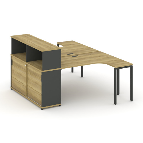 Бенч-система с опорным шкафом-купе с надставкой Concept CN.DSA-220 фото 4