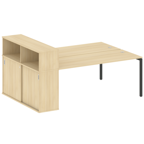 Бенч-система с шкафом-купе на П-обр. м/к Metal System Quattro 40БП.РС-СШК-2.5 фото 15