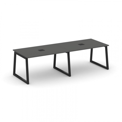 Style Project Стол переговорный SN-5T1.SPRG-011 Акация Лорка/Металл Антрацит/Заглушка Металл Антраци фото 8