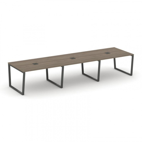 Style Project Стол переговорный SN-6T2.SPRG-054 Акация Лорка/Металл Антрацит/Заглушка Металл Антраци фото 25