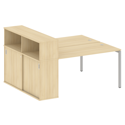 Бенч-система с шкафом-купе на П-обр. м/к Metal System Quattro 40БП.РС-СШК-2.3 фото 14