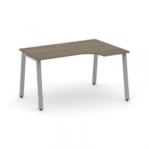 Style Project Стол рабочий эргоном. SN-6A.SPA-012(R) Тиквуд Светлый/Металл Антрацит 1580*700/980*750