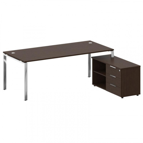 Стол руководителя с тумбой Metal System Direct БГ.СРТ-6.9 (R) фото 2
