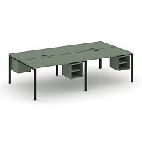 Бенч-система на 4 места с подвесными тумбами Concept CN.DRS-128