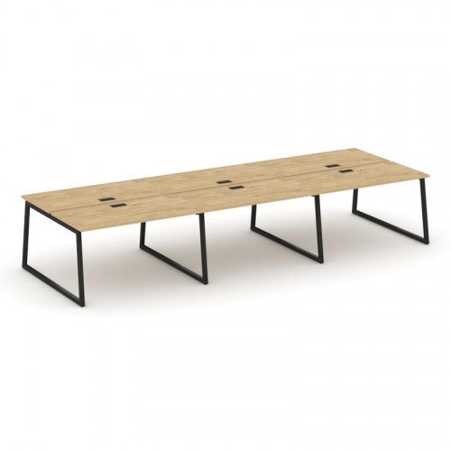 Style Project Рабочая станция 2-х сторон. SN-4T1.DRS-073 Акация Лорка/Металл Антрацит/Заглушка Пласт