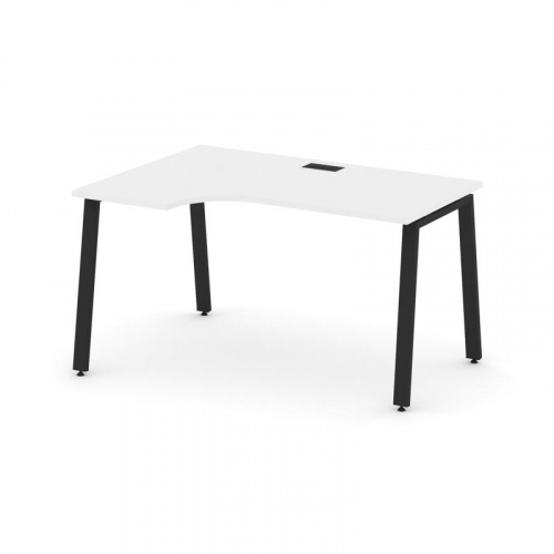 Style Project Стол рабочий эргоном. SN-6A.SPA-002(L) Дуб Наварра/Металл Белый 1580*600/980*750 фото 13
