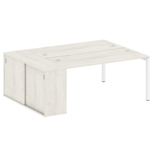 Бенч-система с шкафом-купе на П-обр. м/к Metal System Quattro 50БП.РС-СШК-1.4 фото 4