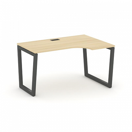 Style Project Стол рабочий эргоном. SN-5T2.SPA-001(R) Акация Лорка/Металл Антрацит/Заглушка Пластик
