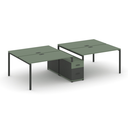 Бенч-система на 4 места с опорной тумбой Concept CN.DRS-315 фото 2